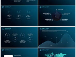 仿AE特效 解锁高端科技公司企业介绍图片设计与商务PPT模板